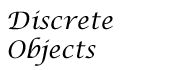Discrete Objects